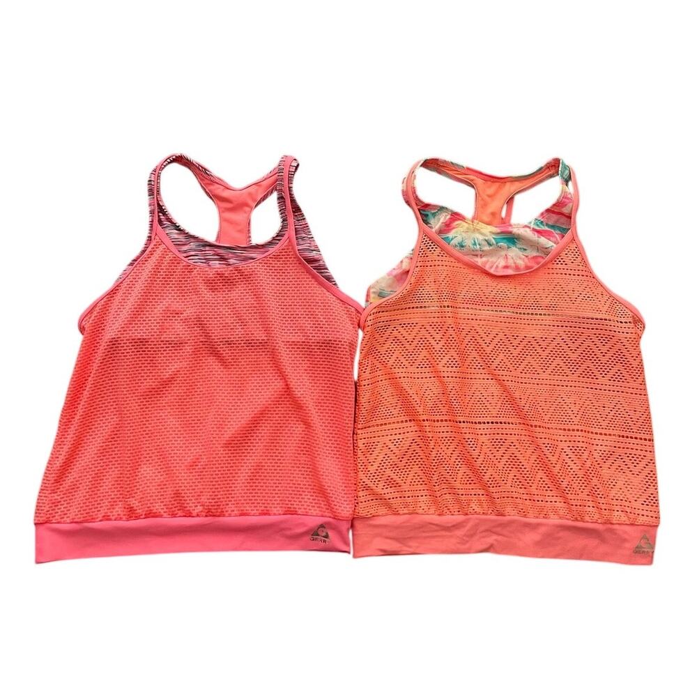 GERRY Girls Size 12 Pink Orange Neon Swim Top Tankini
